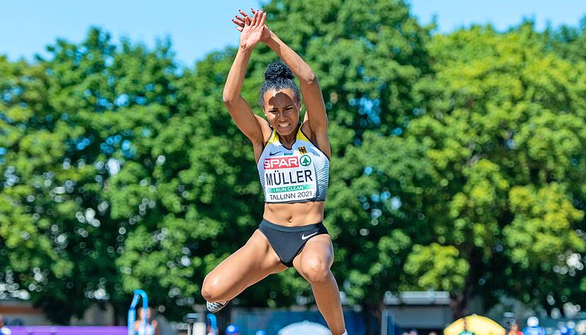 Laura Raquel Müller hat im Kadriorg Stadion von Tallinn eine gute Figur unter den besten Weitspringerinnen Europas abgegeben.
Foto: imago-images/Beautiful Sports