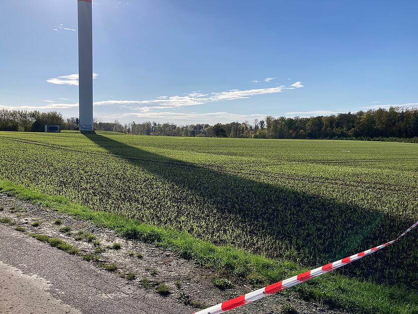 Windrad bei Seckach stark beschädigt Windrad bei Seckach stark beschädigt