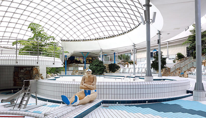 Warten aufs Wasser: Das Aquatoll ist geschlossen.