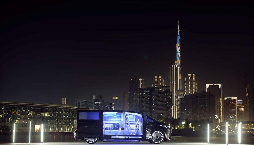 Viel Platz und luxuriöses Ambiente: So will Mercedes mit der Vision V auf seine neuen Vans aufmerksam machen. Viel Platz und luxuriöses Ambiente: So will Mercedes mit der Vision V auf seine neuen Vans aufmerksam machen.