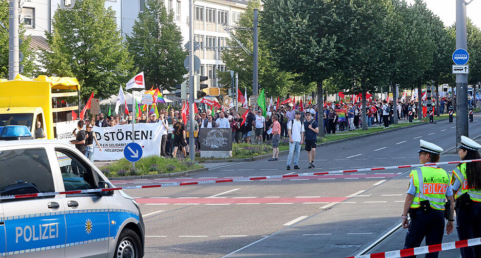 Das Netzwerk gegen Rechts Heilbronn hatte zu einer Gegendemonstration aufgerufen.