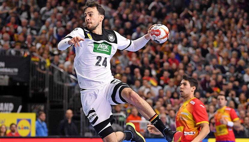 Patrick Groetzki war nach dem Kroatien-Spiel wegen seiner schwachen Wurfquote kritisiert worden. Gegen Spanien traf er bei zwei Versuchen zwei Mal. 
Foto: dpa