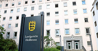 Landgericht Heilbronn, Eingang, Gericht Landgericht Heilbronn, Eingang, Gericht