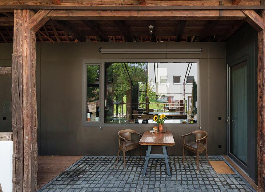 Das Konzept schafft großzügige Wohnzonen mit Blick ins Grüne.