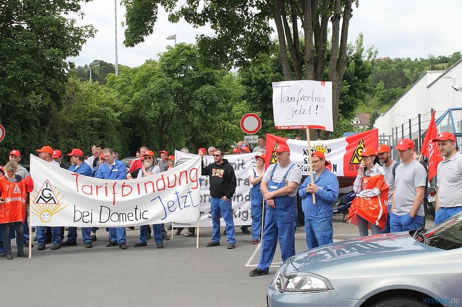 Warnstreik bei Dometic Seitz in Krautheim