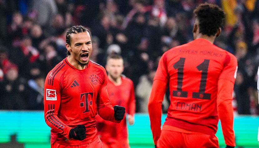 Torsch&uuml;tze zum 1:0 - Leroy San&eacute; (l).