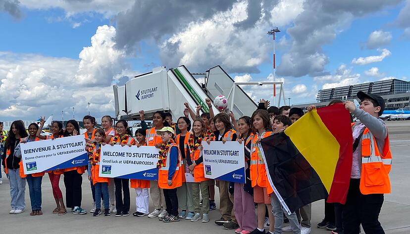EM 2024: Belgien landet am Flughafen Stuttgart