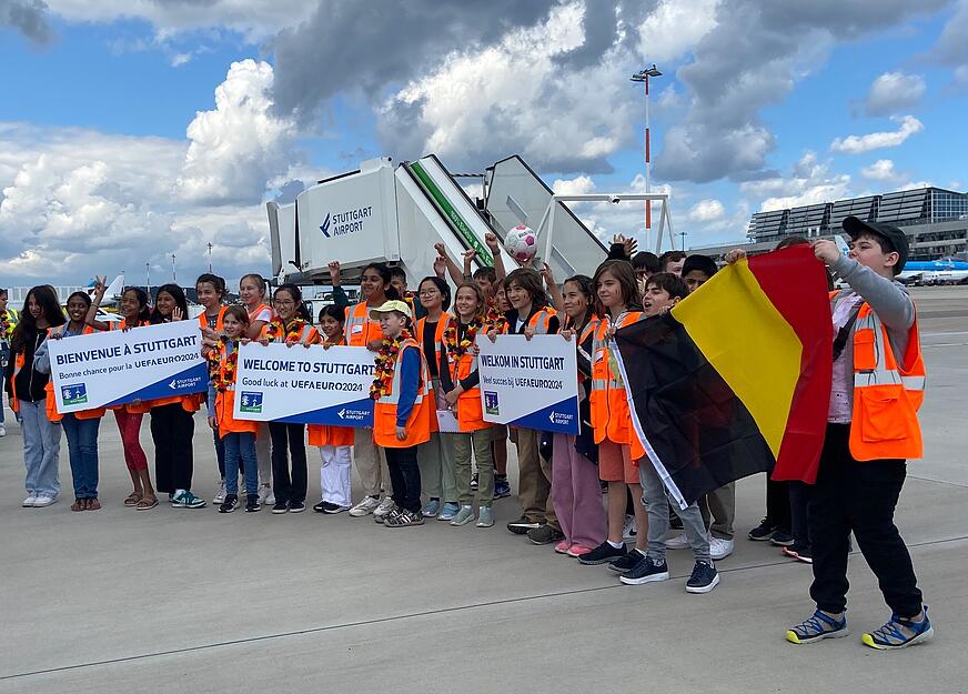 EM 2024: Belgien landet am Flughafen Stuttgart