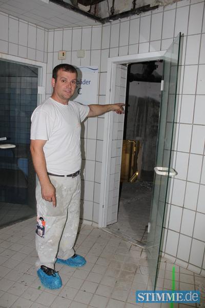 Hier wird sp&auml;ter einmal der Tunnel zum Hallenbad durchf&uuml;hren.