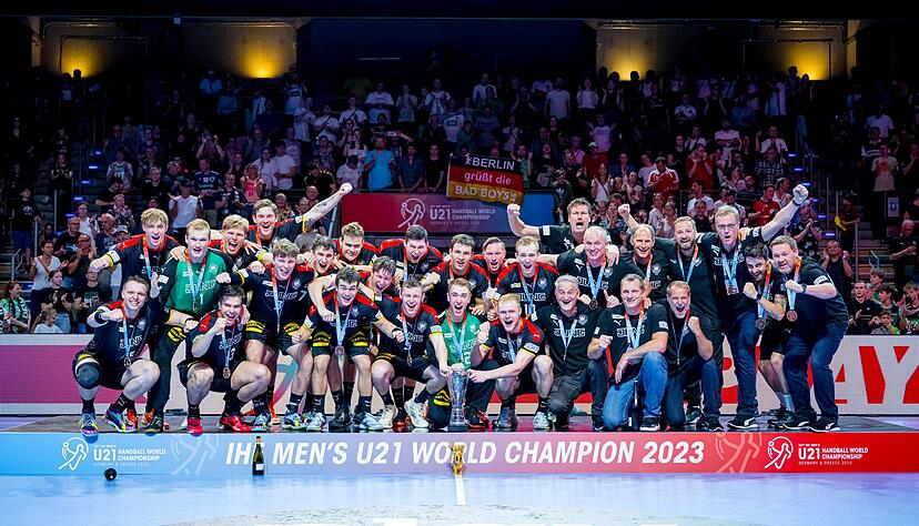 Die deutschen U21-Handballer hatten 2023 den WM-Titel geholt.