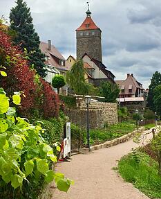 Idyllischer Spaziergang: der Panoramaweg mit Informationstafeln.