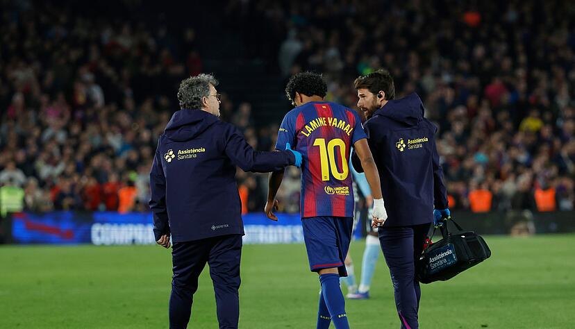 Barcelonas Starspieler Lamine Yamal musste gegen Celta Vigo ausgewechselt werden.