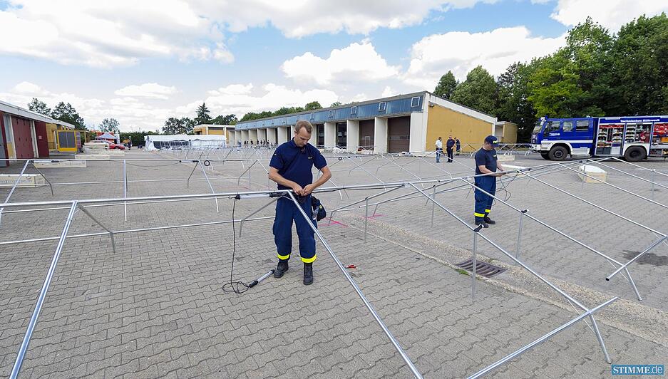 Notunterkunft für Flüchtlinge in Neuenstadt