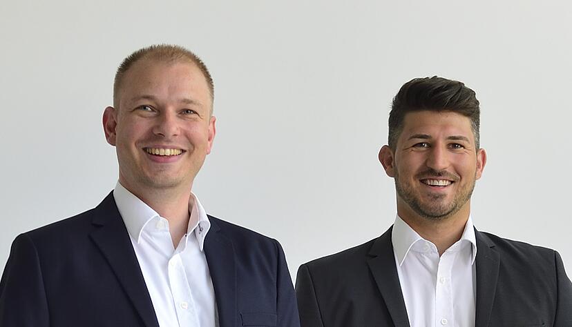 Andreas Adelsberger und Marcel Kapolla (von links) sind seit Jahresbeginn die neuen Geschäftsführer bei der Neckarsulmer Softwareschmiede.
Foto: privat Andreas Adelsberger und Marcel Kapolla (von links) sind seit Jahresbeginn die neuen Geschäftsführer bei der Neckarsulmer Softwareschmiede.
Foto: privat