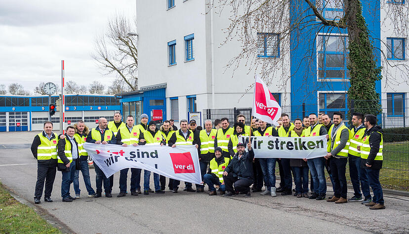 Verdi-Streik im Bus-Depot
