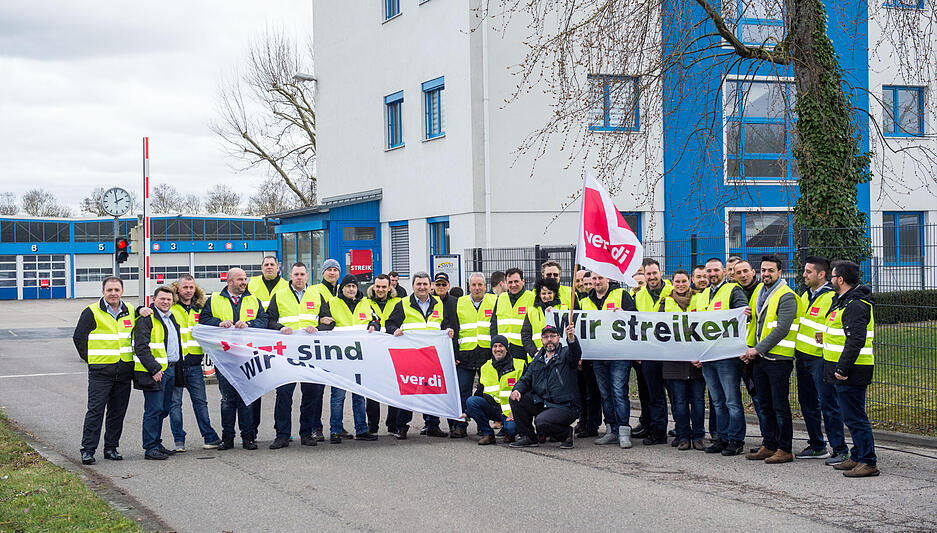 Verdi-Streik im Bus-Depot