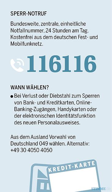 Wichtige Notrufnummern