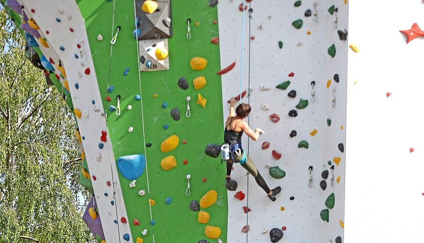 Von 87?543 auf 57?042 Kletterfrerunde: Wegen Corona schrumpfte 2020 die Besucherzahl in der Kletterarena und in der Boulderhalle deutlich ab.
Foto: Archiv/Seidel