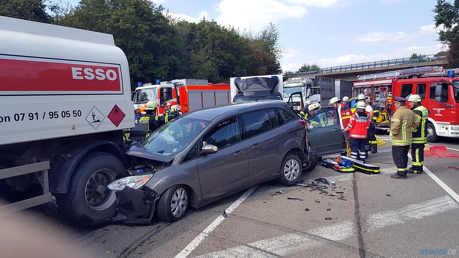 Unfall auf der B19 bei Kupferzell