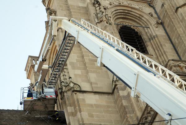 Steinschlag an Kilianskirche | 10.04.