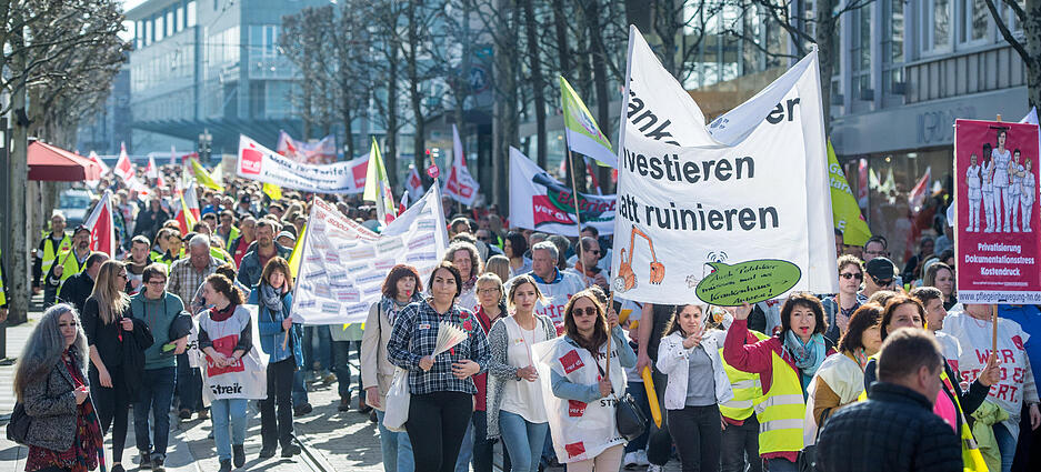 Verdi-Warnstreik in Heilbronn