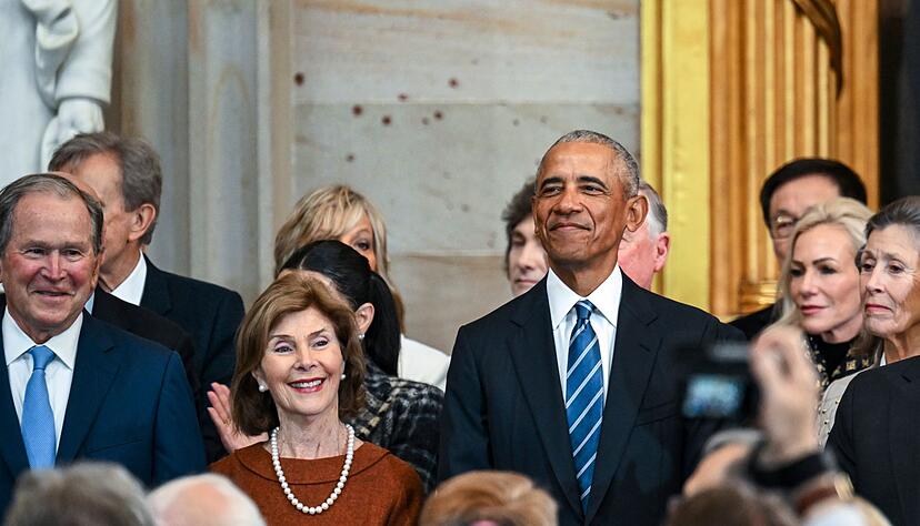 Barack Obama nimmt an der Vereidigung Trumps ohne seine Frau Michelle Obama teil.