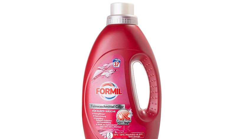 Auch das «Formil Feinwaschmittel Color» von Lidl erhielt die zweitbeste Gesamtnote «gut». Auch das «Formil Feinwaschmittel Color» von Lidl erhielt die zweitbeste Gesamtnote «gut».