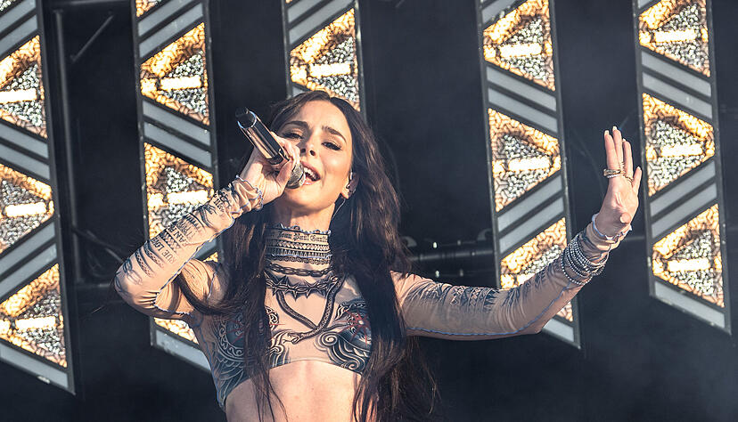 Lena Meyer-Landrut bei ihrem Auftritt in Künzelsau.