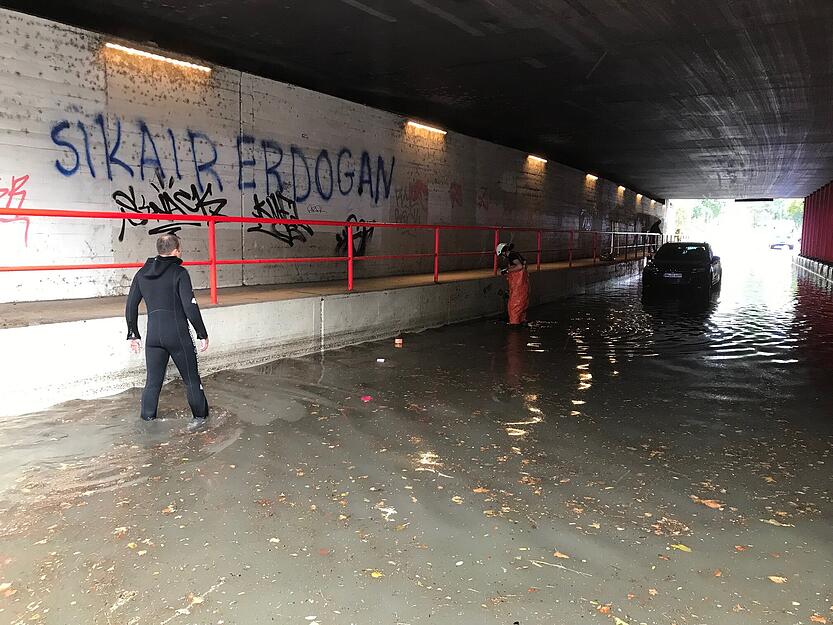 Starkregen in Heilbronn Starkregen in Heilbronn