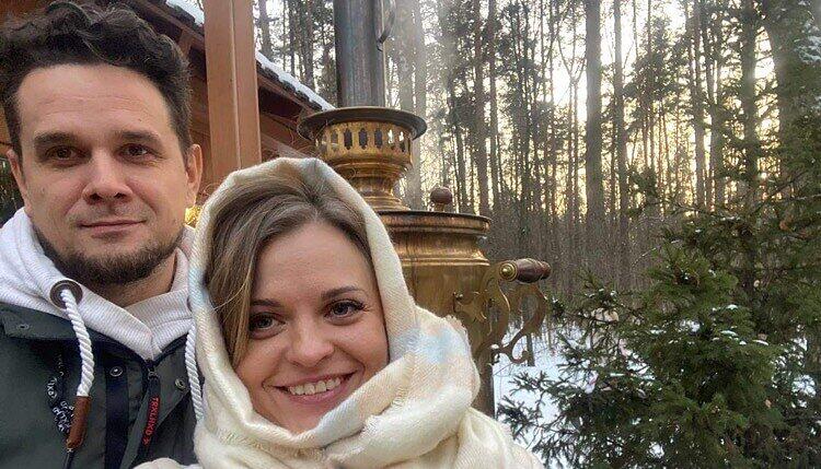 Eduard Perevalov und seine Frau Ekaterina Tretjakova in Moskau