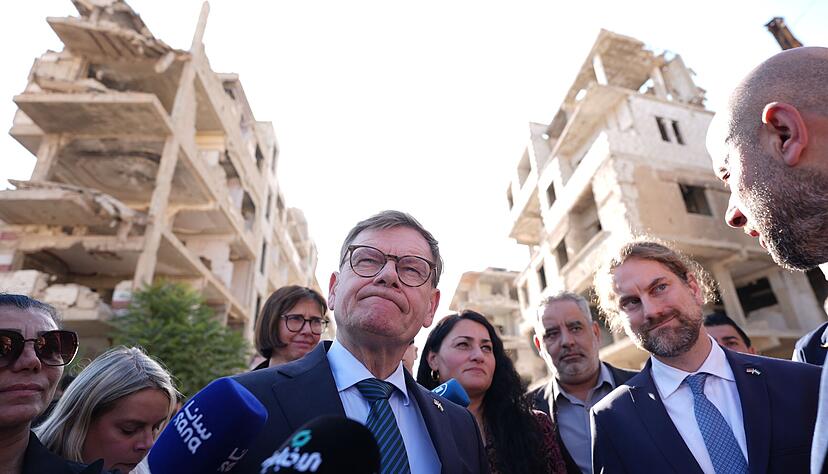 CDU-Außenminister Johann Wadephul bei seinem Besuch in Syrien. CDU-Außenminister Johann Wadephul bei seinem Besuch in Syrien.