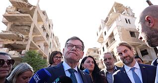 CDU-Außenminister Johann Wadephul bei seinem Besuch in Syrien.