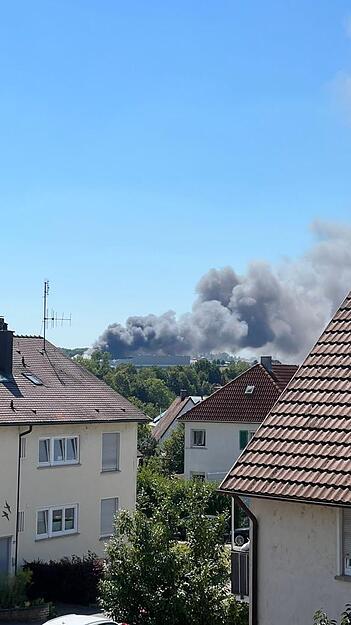 Eine dunkle Rauchwolke zog über Öhringen