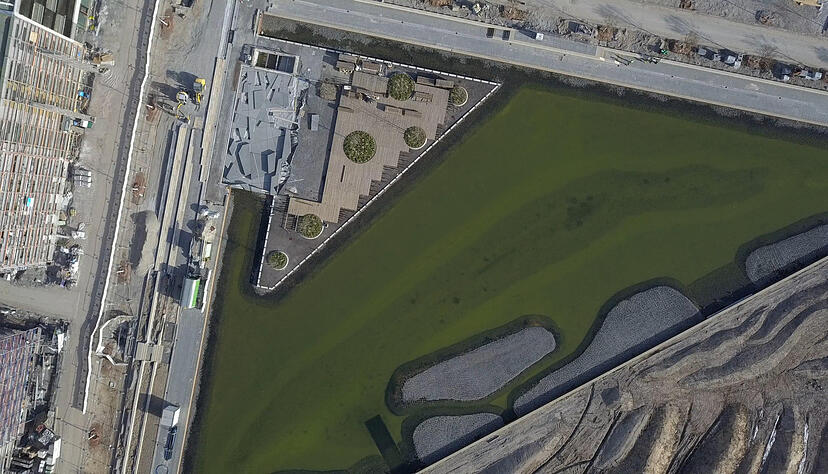 Das Buga-Gelände aus der Vogelperspektive. Foto: Manuel Maier Das Buga-Gelände aus der Vogelperspektive. Foto: Manuel Maier