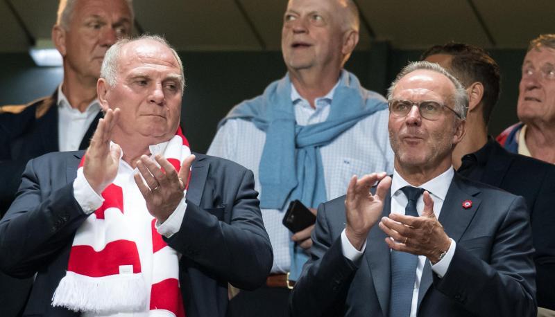 Bayern-Bosse: Pr&auml;sident Uli Hoene&szlig; (l) und Vorstandschef Karl-Heinz Rummenigge.