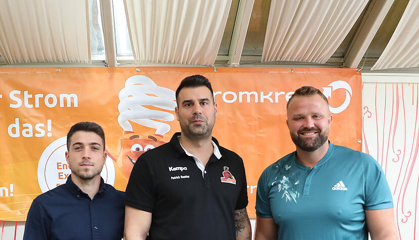 Die neuen starken M&auml;nner des Ringer-Bundesligisten Red Devils Heilbronn (von links): Nico Nersinger, Patrick Reutter und Eduard Popp.
Foto: Bertok