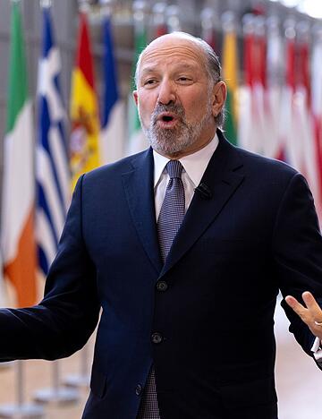 US-Handelsminister Howard Lutnick in Brüssel. US-Handelsminister Howard Lutnick in Brüssel.