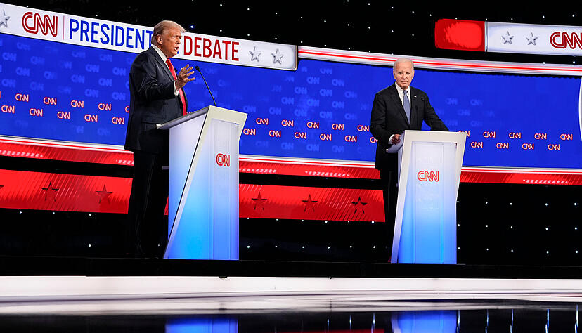 Es war ein denkwürdiges TV-Duell im US-Fernsehen: Joe Biden sah im verbalen Schlagabtausch mit seinem Kontrahenten Donald Trump nicht gut aus. Es war ein denkwürdiges TV-Duell im US-Fernsehen: Joe Biden sah im verbalen Schlagabtausch mit seinem Kontrahenten Donald Trump nicht gut aus.