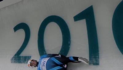 Nodar Kumaritaschwili kurz vor seinem Sturz im Eiskanal in Whistler.