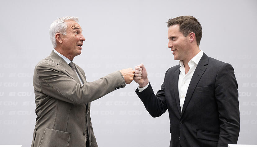 Thomas Strobl (links) hat zugunsten von Manuel Hagel (rechts) auf eine erneute Kandidatur als CDU-Landesvorsitzender verzichtet. Thomas Strobl (links) hat zugunsten von Manuel Hagel (rechts) auf eine erneute Kandidatur als CDU-Landesvorsitzender verzichtet.