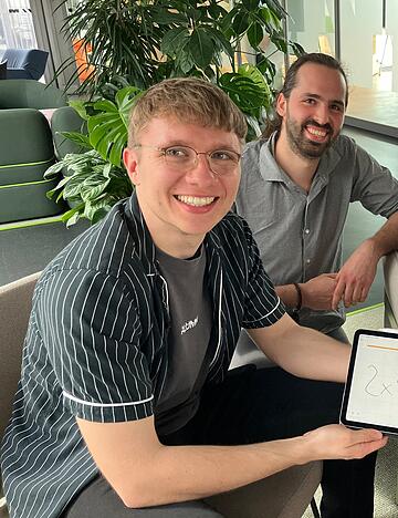 Stehen hinter der App f&uuml;r Mathe (von links): Tobias Lengfeld, Jakob Seitz und Lea Masopust.