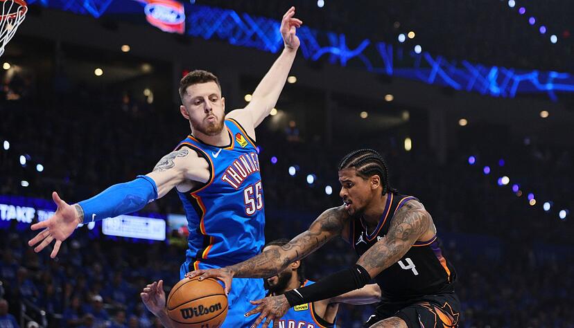 Der Sieg der Oklahoma City Thunder zum Start in die Playoffs war nie gef&auml;hrdet.