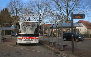 Der Bahnhof in Eppingen ist menschenleer. Der Bahnhof in Eppingen ist menschenleer.