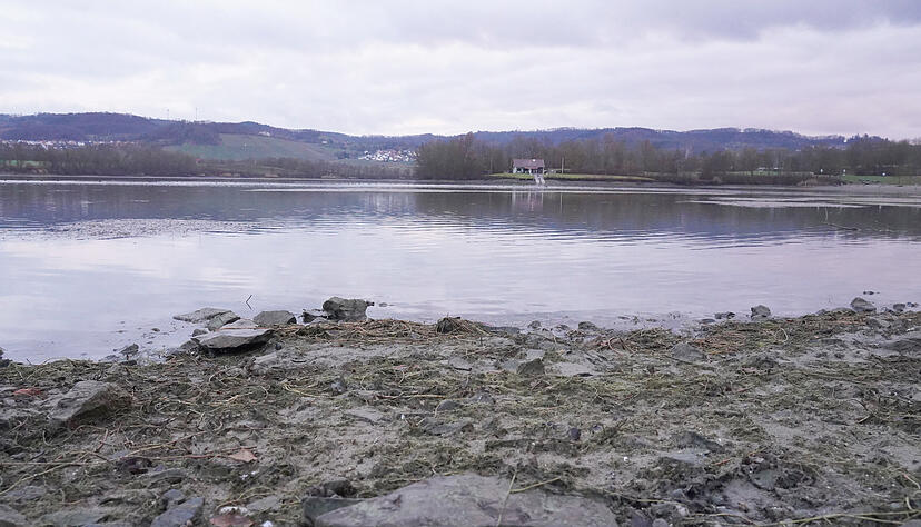 Der Breitenauer See wird wegen Sanierungsarbeiten abgelassen.