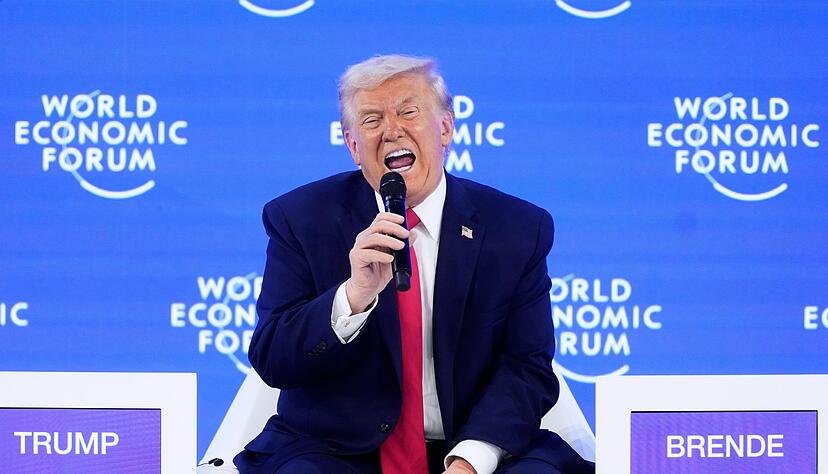 US-Pr&auml;sident Donald Trump spricht rund 70 Minuten in Davos.