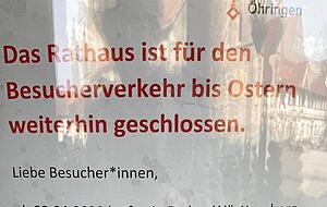 Nur mit Maske und Termin sollten die Bürger ins Öhringer Rathaus.