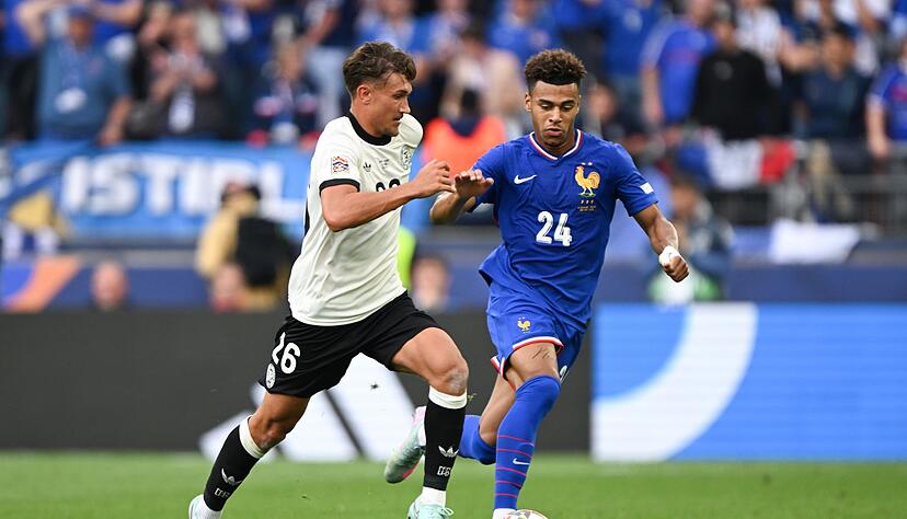 Behauptete sich gegen Champions-League-Sieger Desire Doue: Tom Bischof