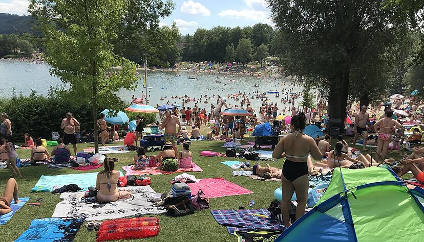 Viel los am  Breitenauer See