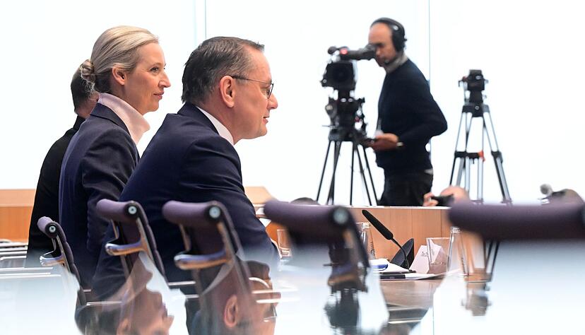 Tino Chrupalla und Alice Weidel w&uuml;rden gerne auch die neue AfD-Bundestagsfraktion gemeinsam als Vorsitzende leiten.