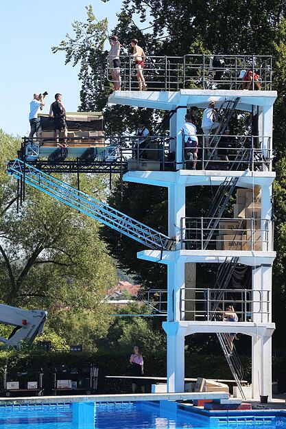 Die Freibadclique, Filmdreharbeiten im Freibad Bad Wimpfen